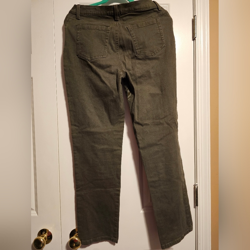 Gloria Vanderbilt Olive Green Amanda Jeans - Size 6 - Picture 3 of 3